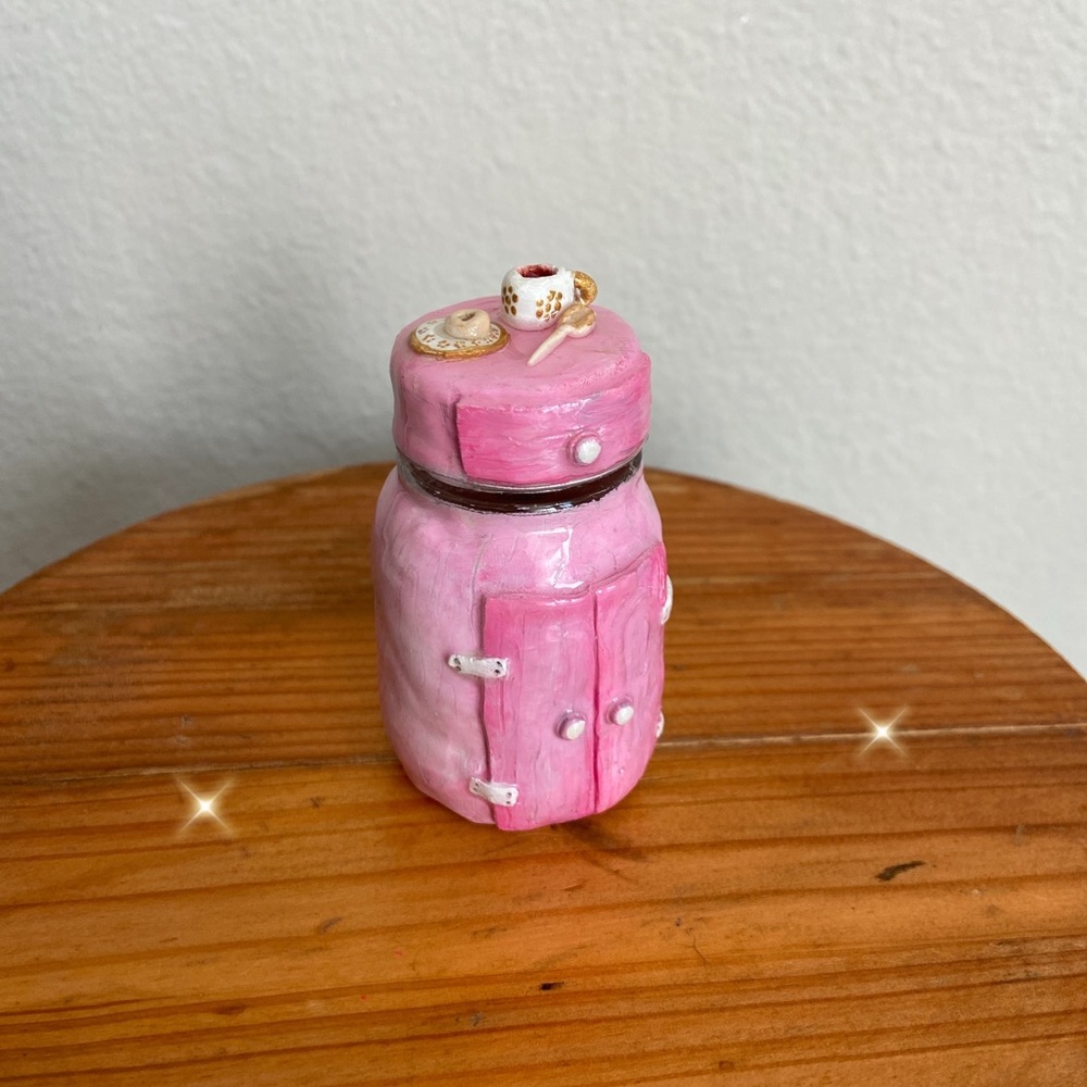 miniature polymer clay  jars